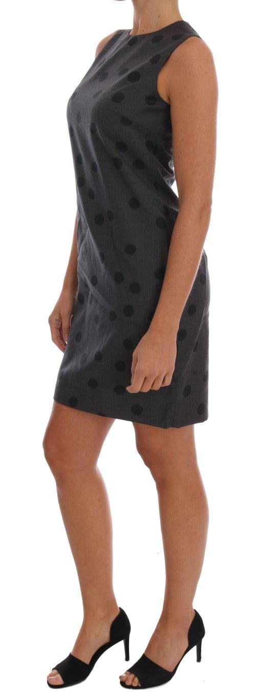 Dolce & Gabbana Chic Sleeveless Polka Dotted Wool Dress - PER.FASHION