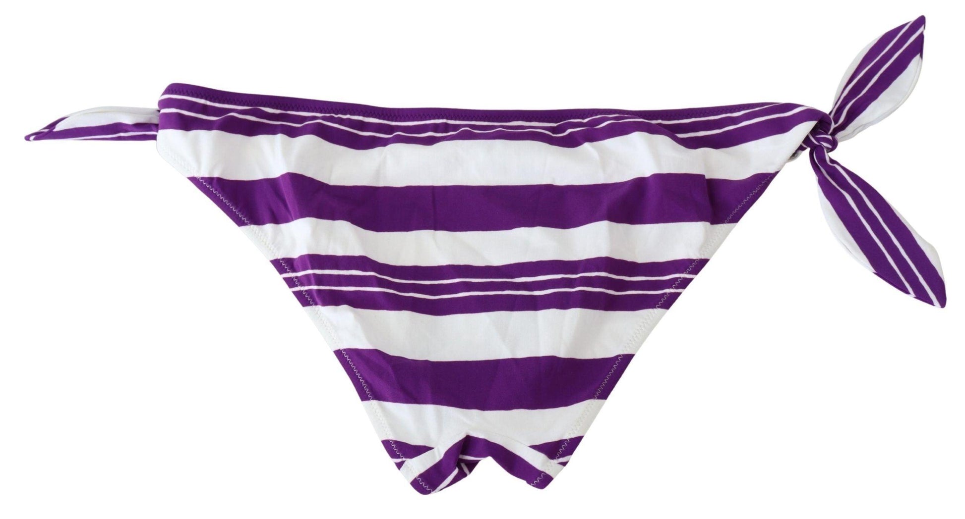 Dolce & Gabbana Chic Striped Bikini Bottom - Effortless Poolside Glamour - PER.FASHION