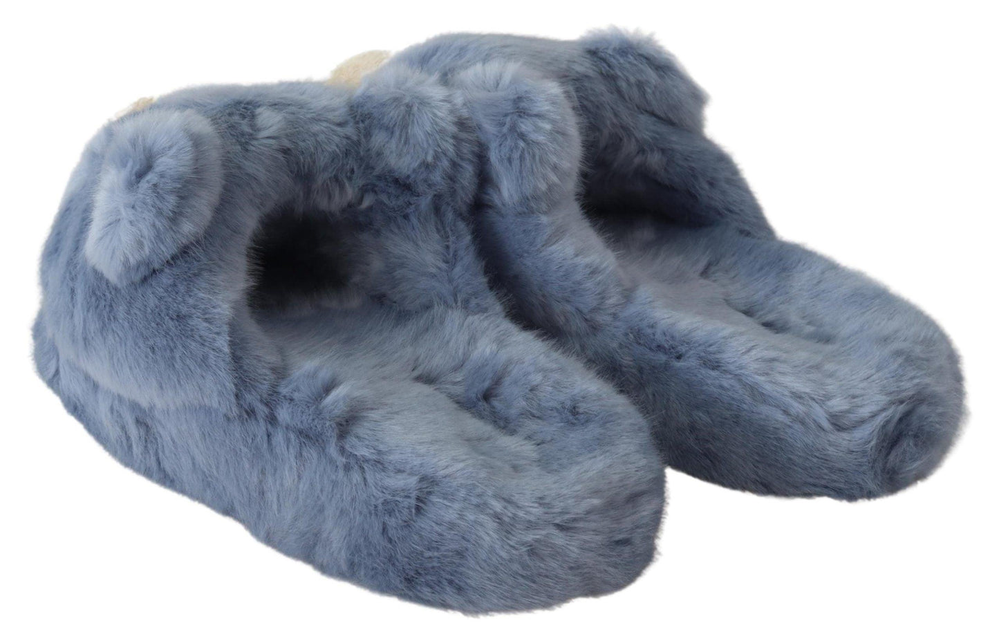 Dolce & Gabbana Chic Teddy Bear Blue Loafers Shoes - PER.FASHION