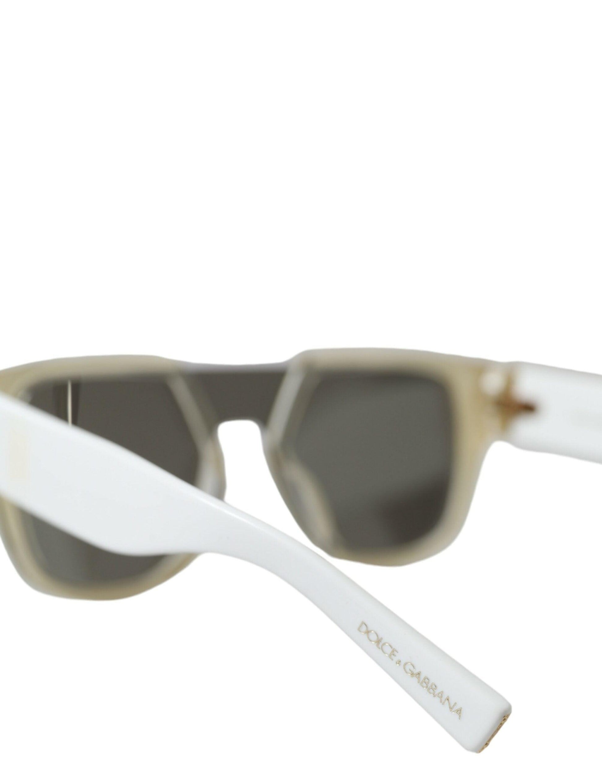 Dolce & Gabbana Chic White Acetate Designer Sunglasses - PER.FASHION