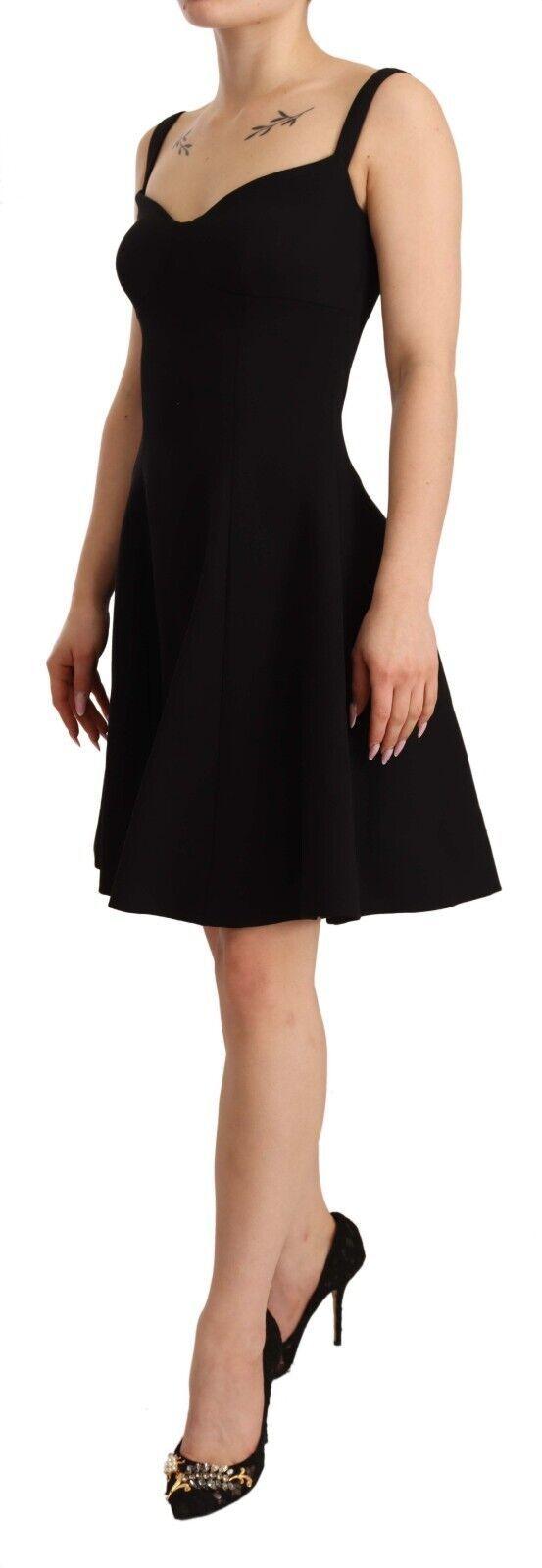 Dolce & Gabbana Elegant A-Line Sheath Dress in Black - PER.FASHION