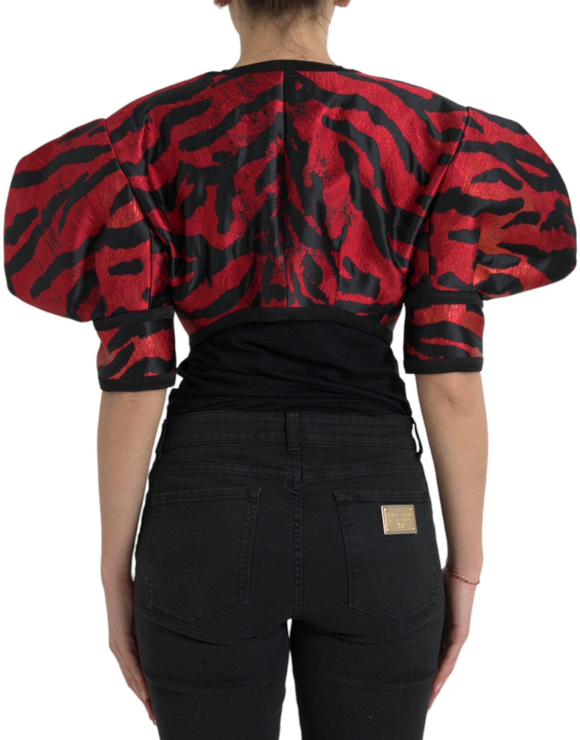 Dolce & Gabbana Elegant Animal Print Coat Jacket - PER.FASHION