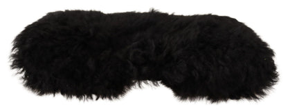 Dolce & Gabbana Elegant Black Cashmere Alpaca Fur Beanie - PER.FASHION