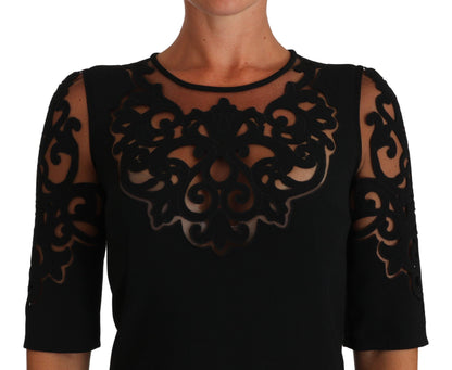 Dolce & Gabbana Elegant Black Cut-Out Detail Dress - PER.FASHION