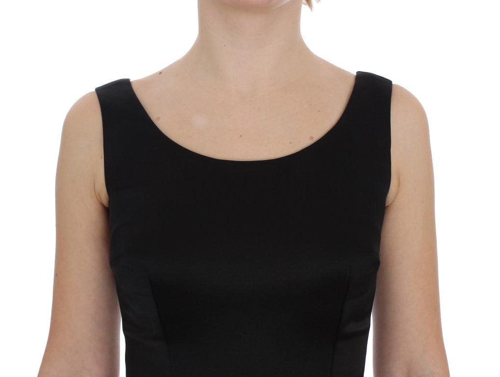 Dolce & Gabbana Elegant Black Full-Length Sheath Dress - PER.FASHION
