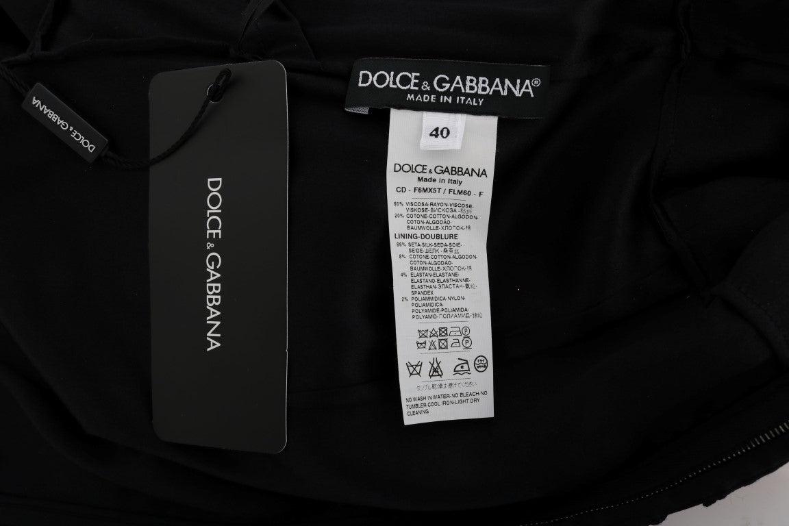 Dolce & Gabbana Elegant Black Knee-Length Sheath Dress - PER.FASHION