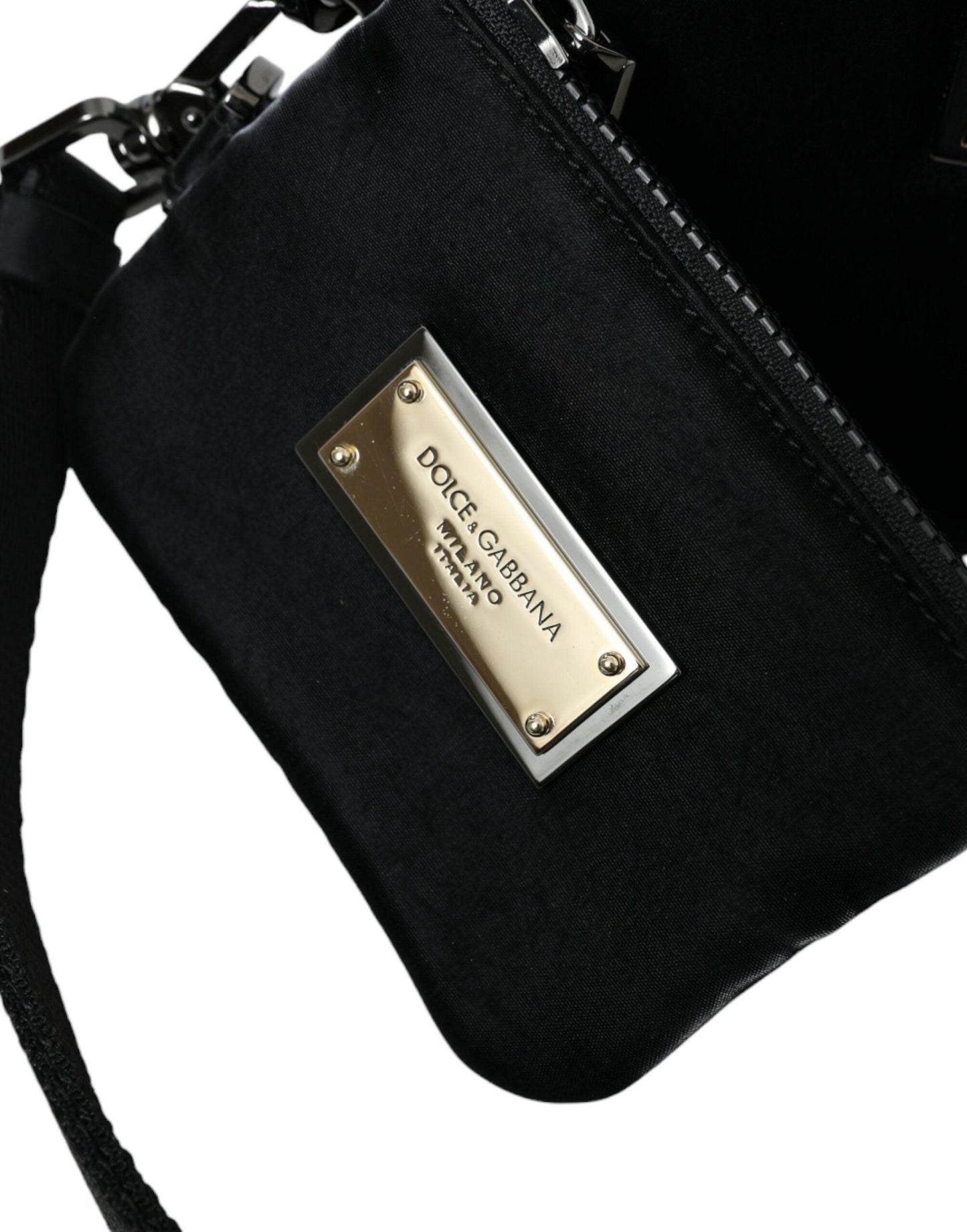 Dolce & Gabbana Elegant Black Multifunctional Leather Clutch - PER.FASHION