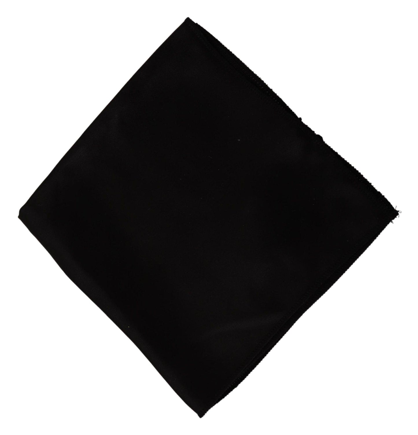 Dolce & Gabbana Elegant Black Silk Pocket Square - PER.FASHION