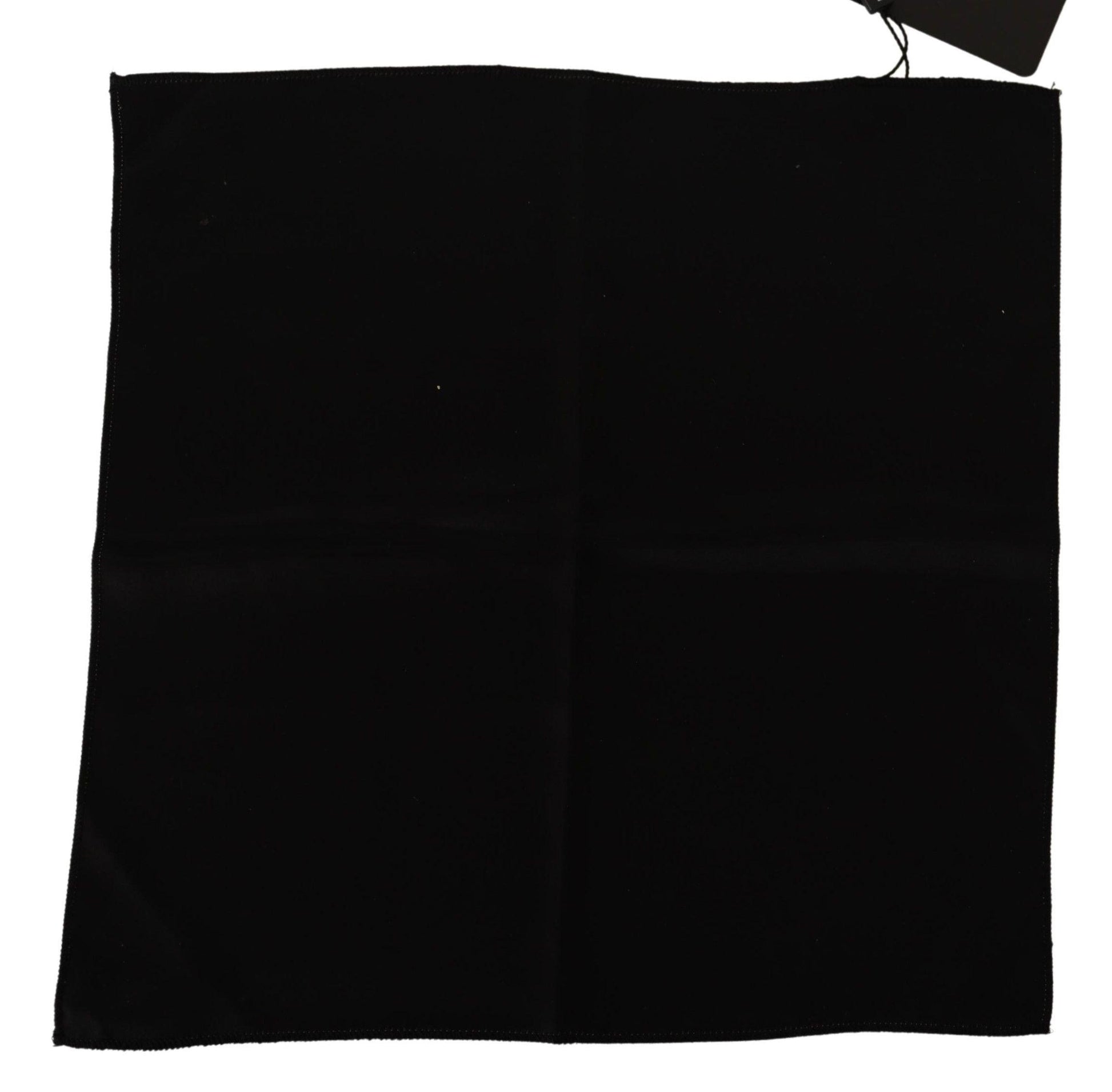 Dolce & Gabbana Elegant Black Silk Pocket Square - PER.FASHION