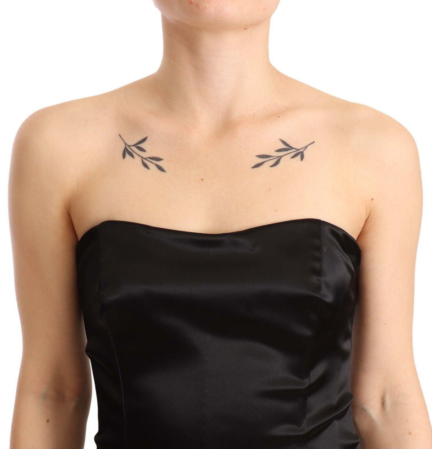 Dolce & Gabbana Elegant Black Strapless Mermaid Dress - PER.FASHION