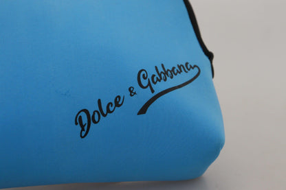 Dolce & Gabbana Elegant Blue Polyamide Pouch Bag - PER.FASHION