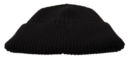 Dolce & Gabbana Elegant Cable Knit Wool Beanie with Fleece Liner - PER.FASHION