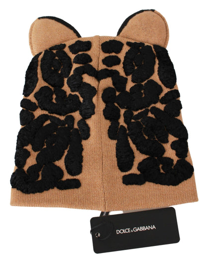 Dolce & Gabbana Elegant Cashmere Blend Embroidered Beanie - PER.FASHION