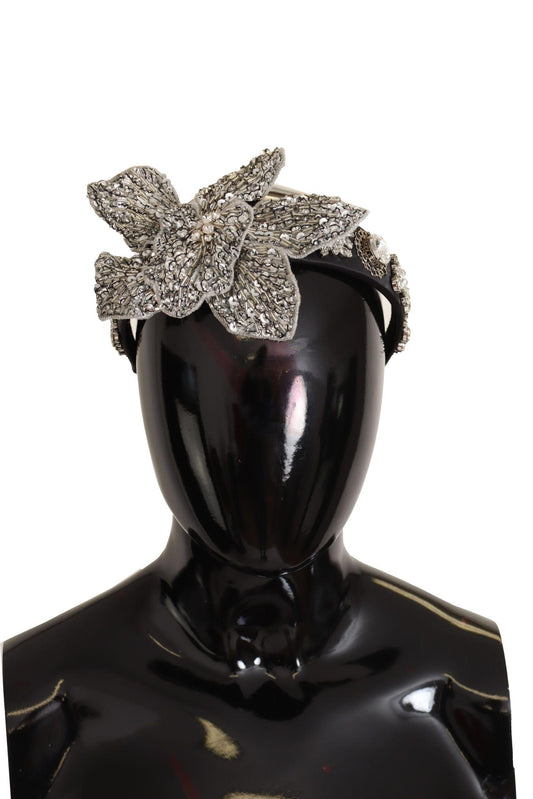 Dolce & Gabbana Elegant Crystal Diadem Headband - Chic Black - PER.FASHION