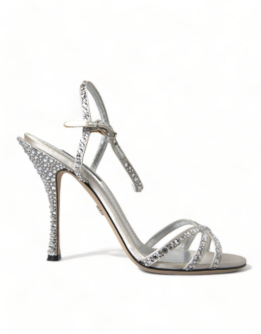 Dolce & Gabbana Elegant Crystal Embellished Heels Sandals - PER.FASHION