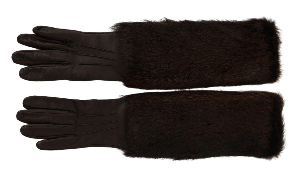 Dolce & Gabbana Elegant Elbow Length Leather Gloves - PER.FASHION