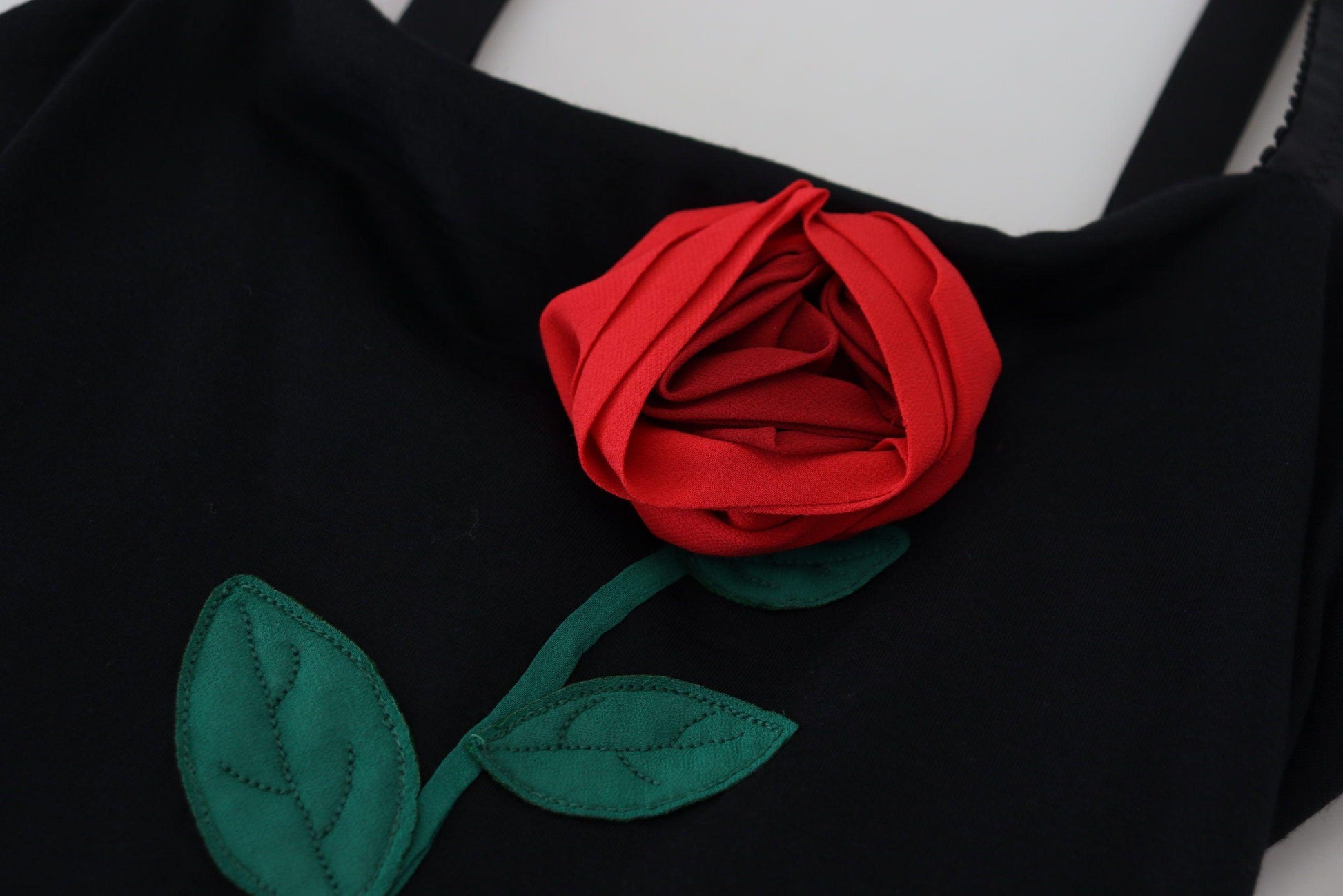 Dolce & Gabbana Elegant Embroidered Wool Bodycon Dress - PER.FASHION