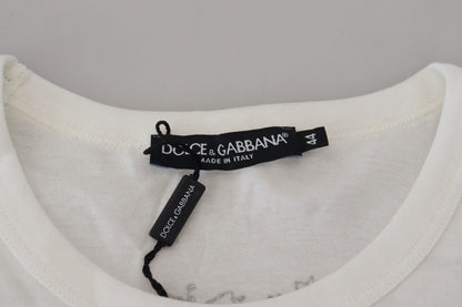 Dolce & Gabbana Elegant Floral Crown Tee - PER.FASHION