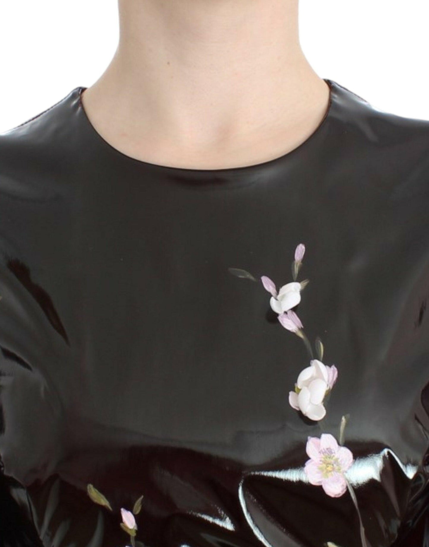 Dolce & Gabbana Elegant Floral Embellished Shift Dress - PER.FASHION