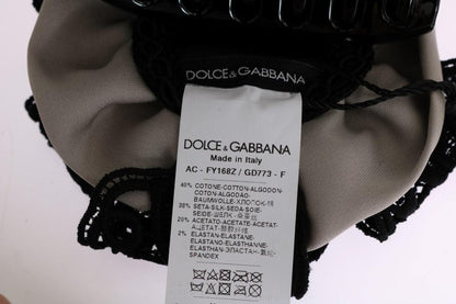 Dolce & Gabbana Elegant Floral Lace Hair Claw - PER.FASHION