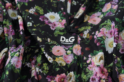 Dolce & Gabbana Elegant Floral Mini Dress with Logo Detail - PER.FASHION