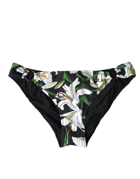 Dolce & Gabbana Elegant Floral Print Bikini Bottoms - Swim In Style - PER.FASHION