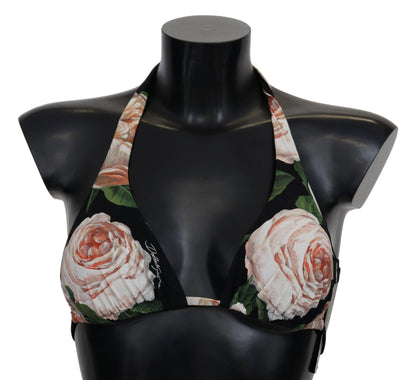 Dolce & Gabbana Elegant Floral Print Bikini Top - PER.FASHION
