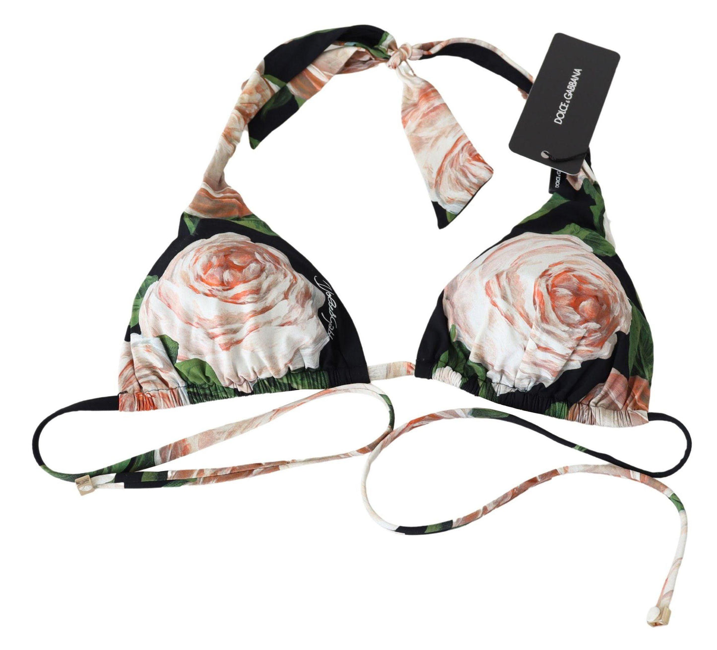 Dolce & Gabbana Elegant Floral Print Bikini Top - PER.FASHION