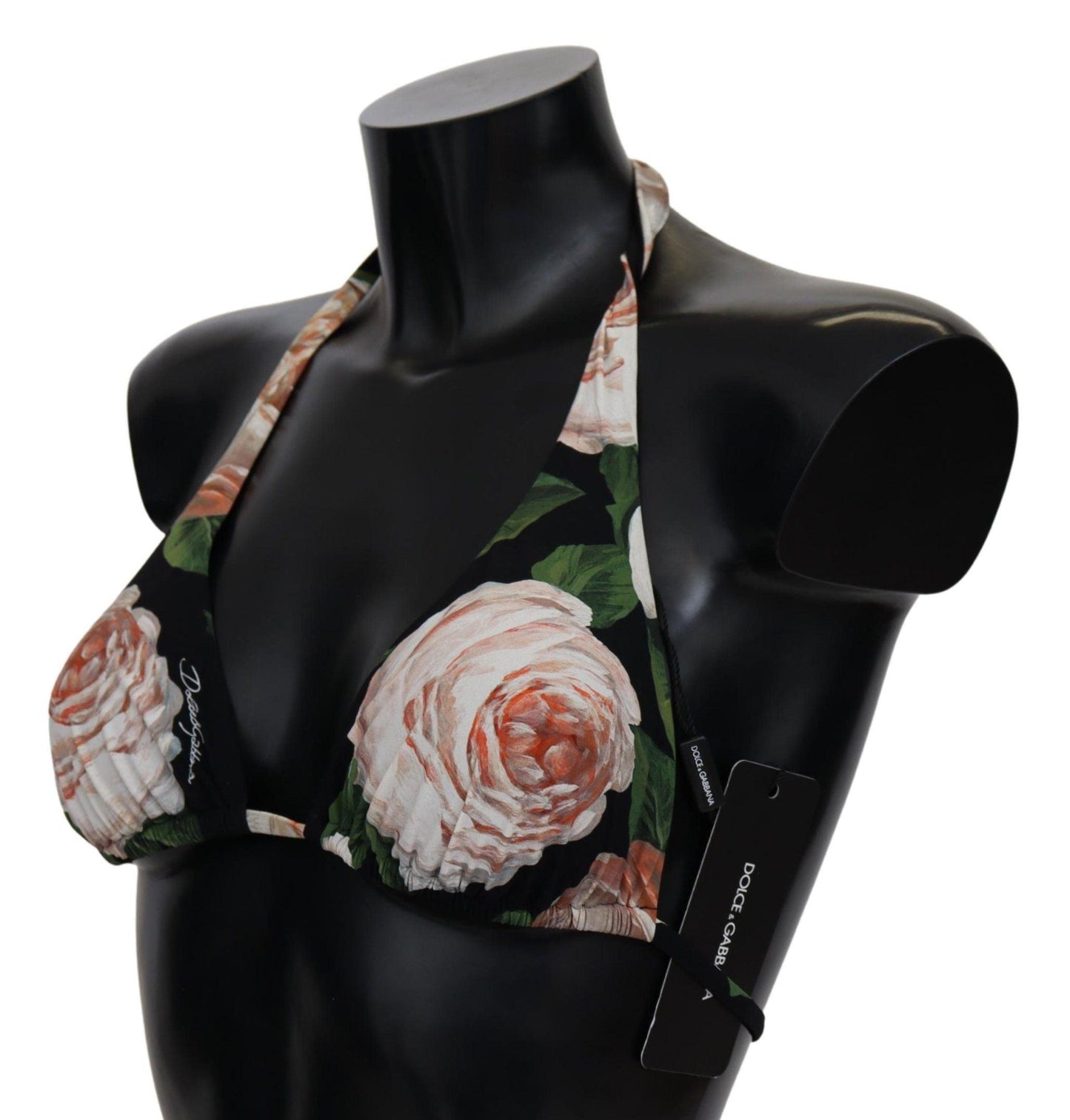 Dolce & Gabbana Elegant Floral Print Bikini Top - PER.FASHION