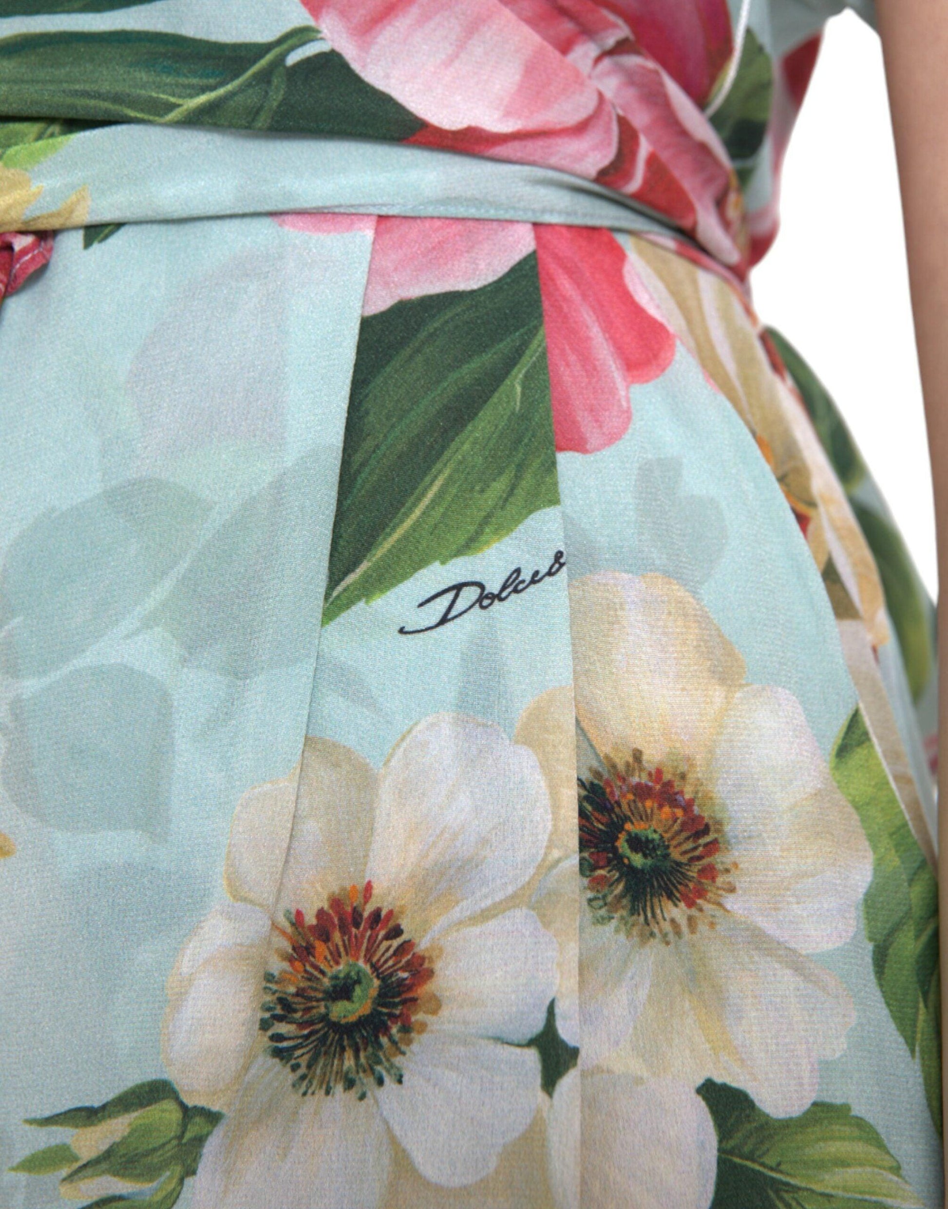 Dolce & Gabbana Elegant Floral Silk Crepe Jumpsuit - PER.FASHION