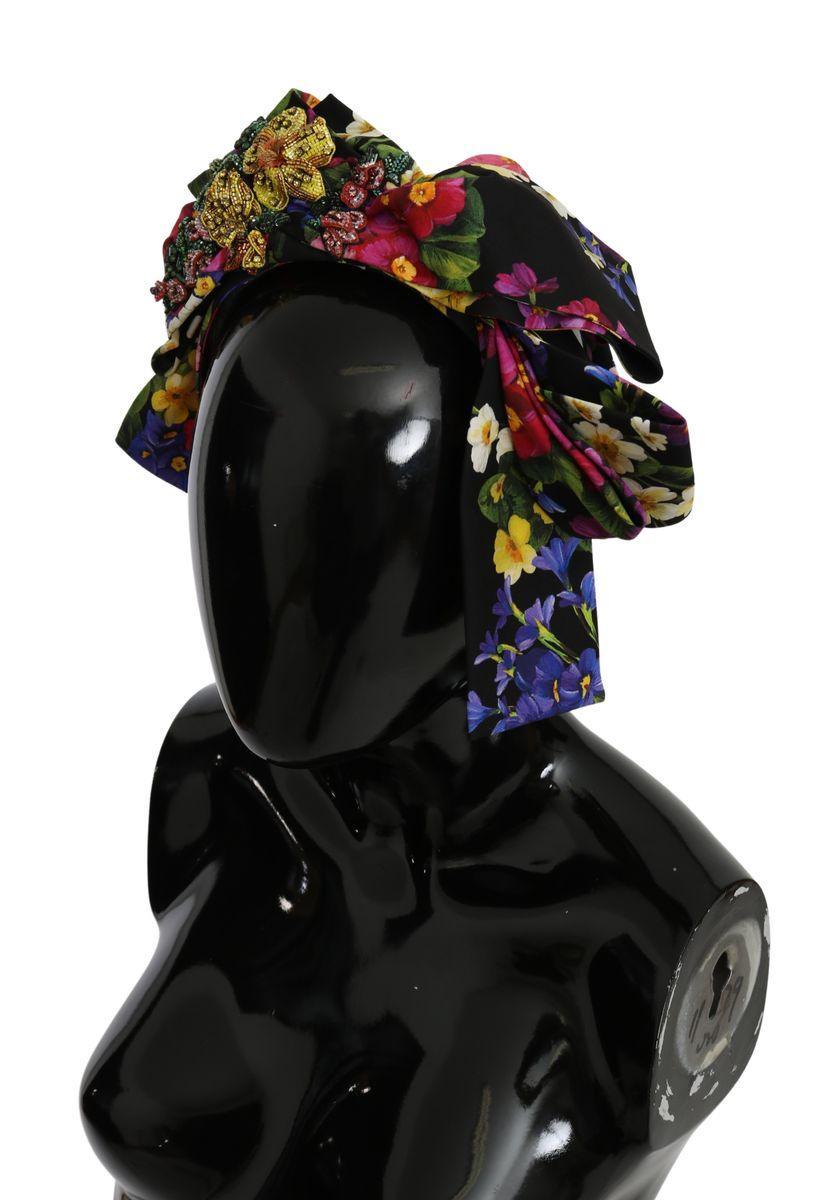 Dolce & Gabbana Elegant Floral Silk Headband Diadem Tiara - PER.FASHION