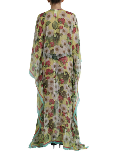 Dolce & Gabbana Elegant Floral Silk Maxi Dress - PER.FASHION