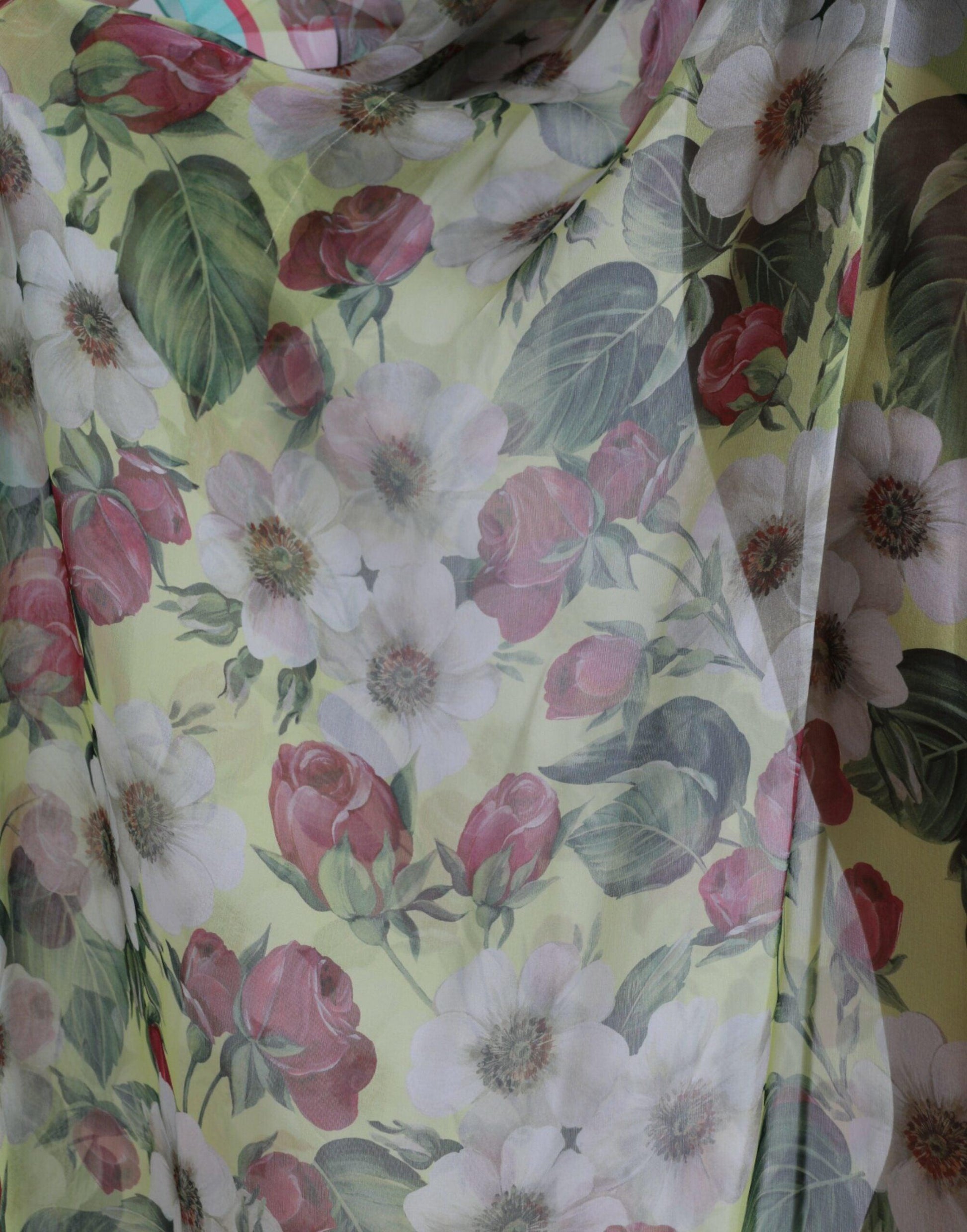 Dolce & Gabbana Elegant Floral Silk Maxi Dress - PER.FASHION