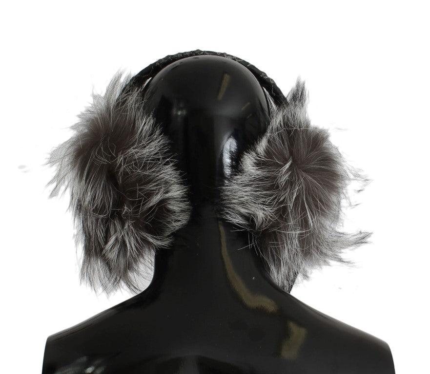 Dolce & Gabbana Elegant Fur and Crystal Ear Muffs - PER.FASHION