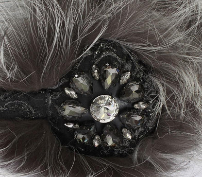 Dolce & Gabbana Elegant Fur and Crystal Ear Muffs - PER.FASHION