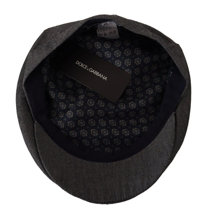 Dolce & Gabbana Elegant Gray Newsboy Hat - PER.FASHION