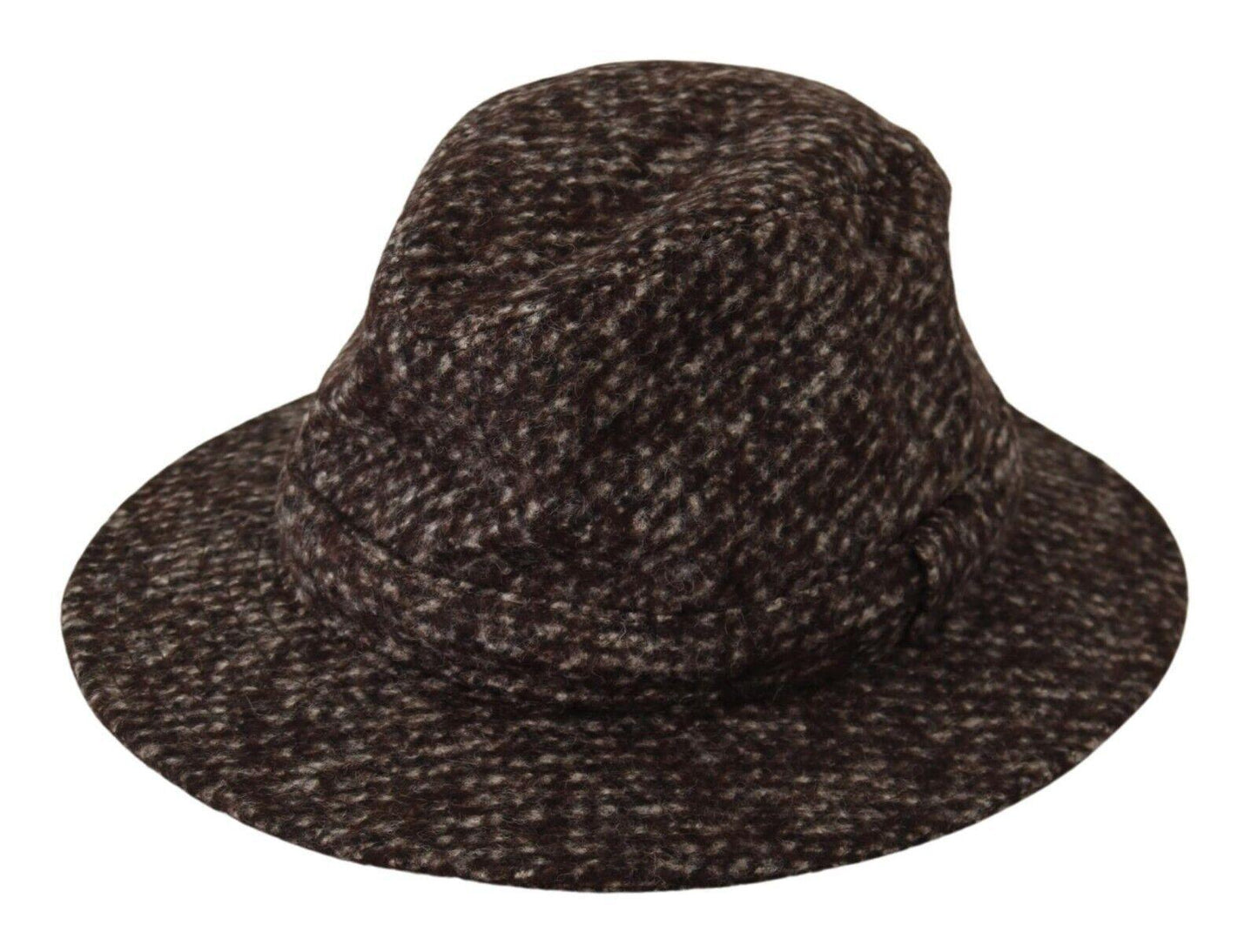 Dolce & Gabbana Elegant Gray Tweed Wide Brim Hat - PER.FASHION