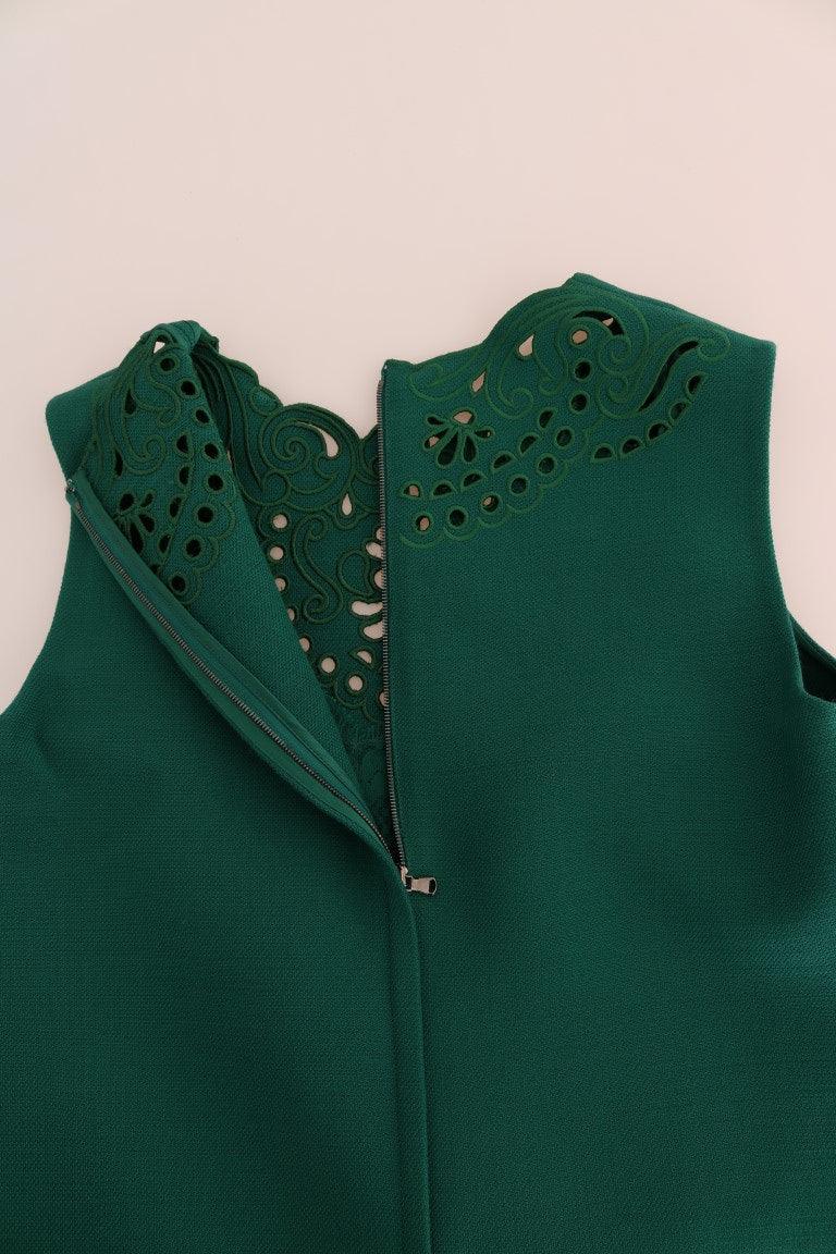 Dolce & Gabbana Elegant Green A-Line Sheath Dress - PER.FASHION