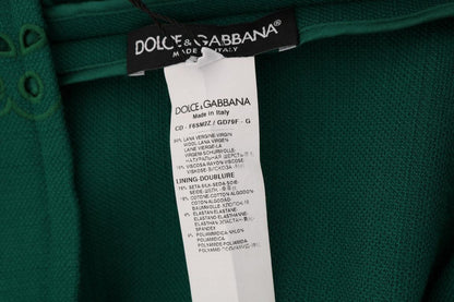 Dolce & Gabbana Elegant Green A-Line Sheath Dress - PER.FASHION