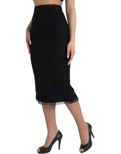 Dolce & Gabbana Elegant High Waist Midi Skirt - PER.FASHION