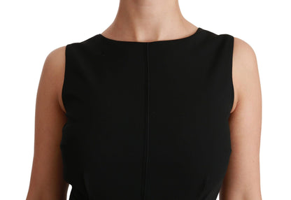 Dolce & Gabbana Elegant Knee-Length Sheath Dress in Black - PER.FASHION