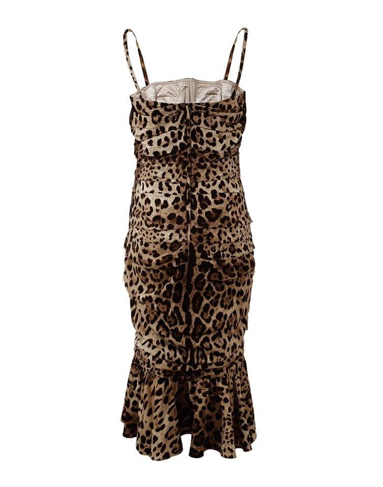 Dolce & Gabbana Elegant Leopard Print Cady Dress - PER.FASHION