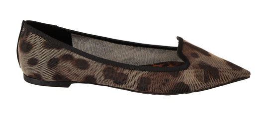 Dolce & Gabbana Elegant Leopard Print Flat Loafers - PER.FASHION