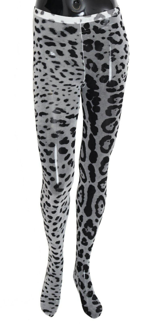 Dolce & Gabbana Elegant Leopard Print Nylon Stockings - PER.FASHION