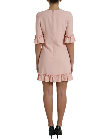 Dolce & Gabbana Elegant Light Pink A-Line Shift Mini Dress - PER.FASHION