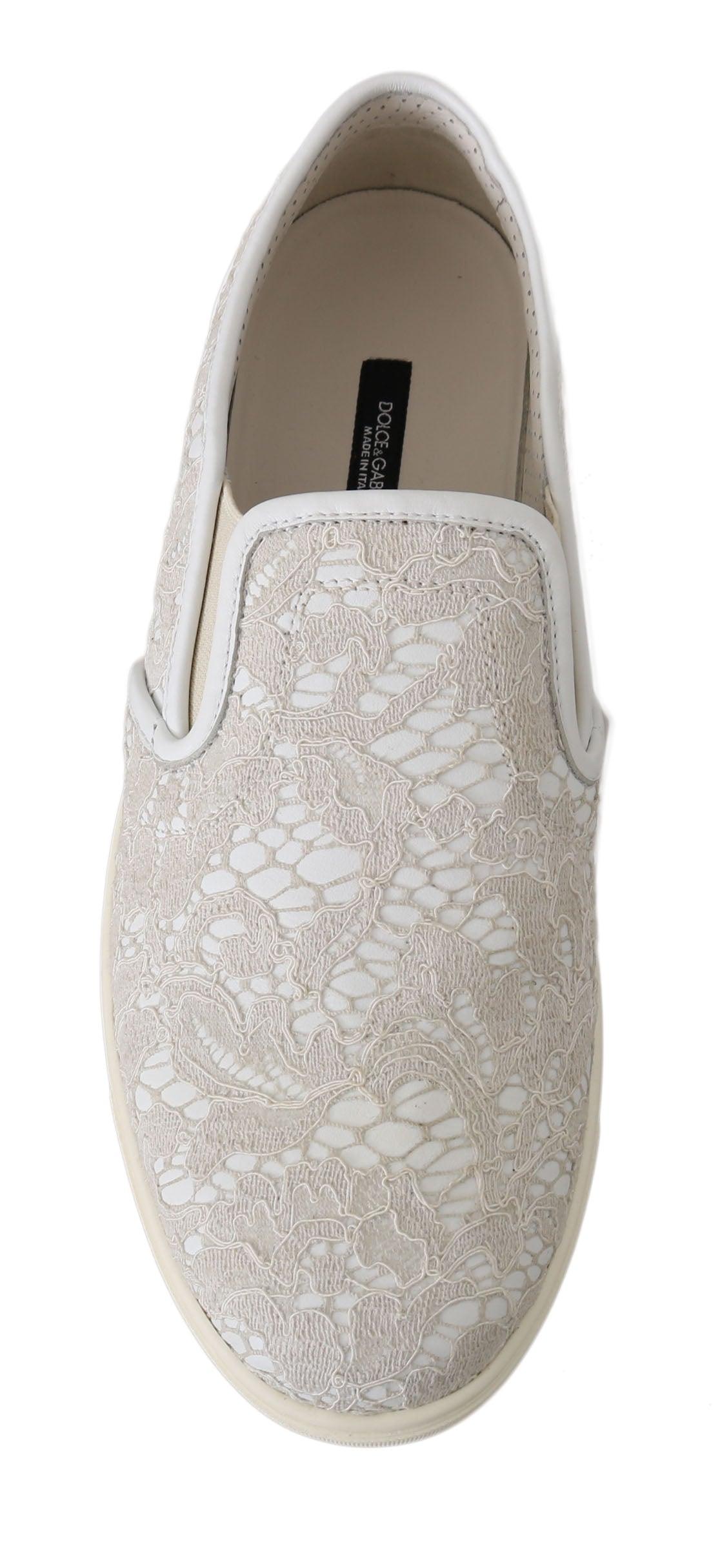 Dolce & Gabbana Elegant Off White Loafers for Ladies - PER.FASHION