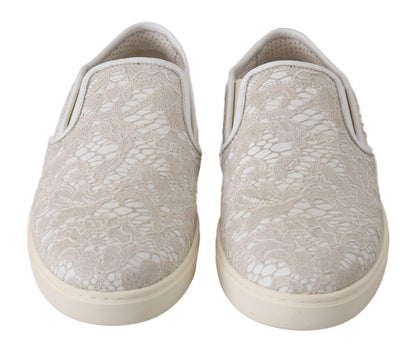 Dolce & Gabbana Elegant Off White Loafers for Ladies - PER.FASHION