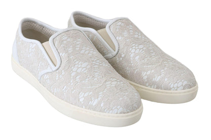 Dolce & Gabbana Elegant Off White Loafers for Ladies - PER.FASHION