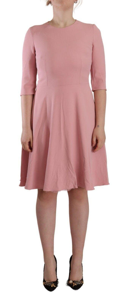 Dolce & Gabbana Elegant Pink A-Line Knee Length Dress - PER.FASHION