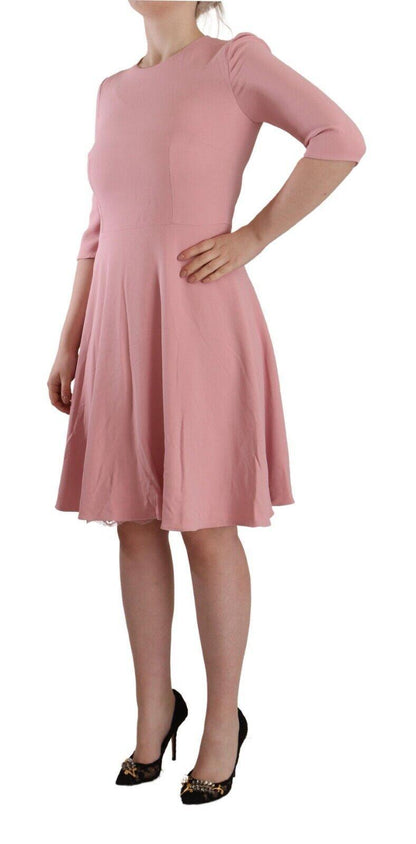 Dolce & Gabbana Elegant Pink A-Line Knee Length Dress - PER.FASHION